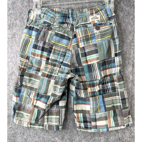 Childrens Place Plaid Patchwork Shorts Boy's Size 12 Button Waist - Picture 2 of 8